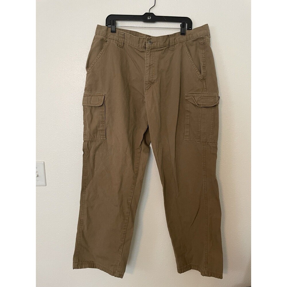 Red Head Pants Mens 40x32 Brown Cargo Canvas Relaxed Fit Utility Workwear Hiking
